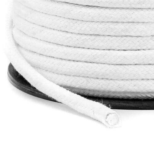 Cordão de Algodão 06 mm Ref. 3038  Branco - Rolo c/ 20 mt
