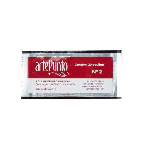 Agulha de Mão Artepunto Darning Nº 02 - Pct c/ 20 unidades