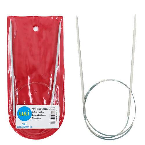 Agulha Circular de Alumínio 80 cm - Nº 3,0