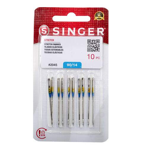 Agulha de Máquina Especial Singer para Costura Ref. 2045 - Pct c/ 10 unidades Tamanho da Agulha Singer 2045:Nº 14