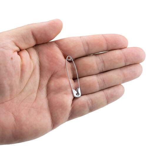 Alfinete de Segurança 45 mm Prateado - Caixa c/ 100 unidades