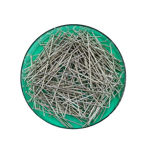 Alfinete de Cabeça ArtePunto 35 mm Niquelado - Estojo c/ 25 gr