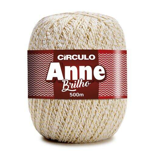 Linha Anne 500 Brilho Cor:8176 - Off White com Ouro