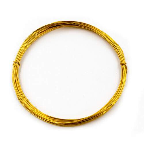 Arame Liso Alumínio para Artesanato Cor do Arame de Alumínio:Dourado