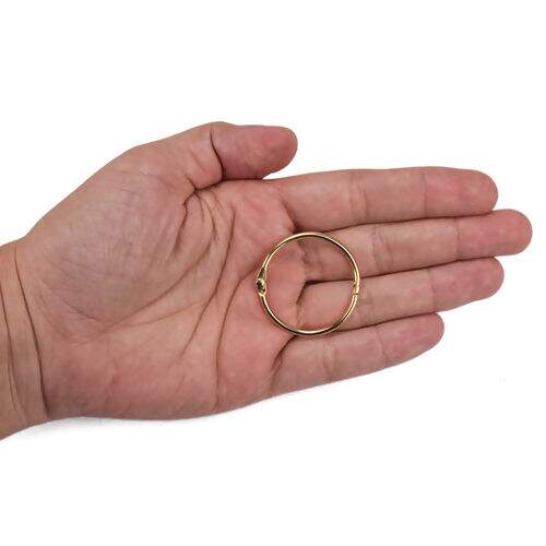 Argola de Metal Articulada 35 mm Ouro - Pct c/ 10 unidades