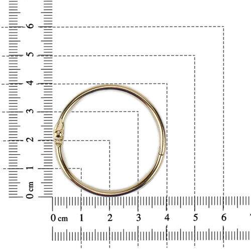 Argola de Metal Articulada 40 mm Ouro - Pct c/ 10 unidades