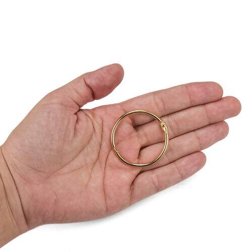 Argola de Metal Articulada 40 mm Ouro - Pct c/ 10 unidades