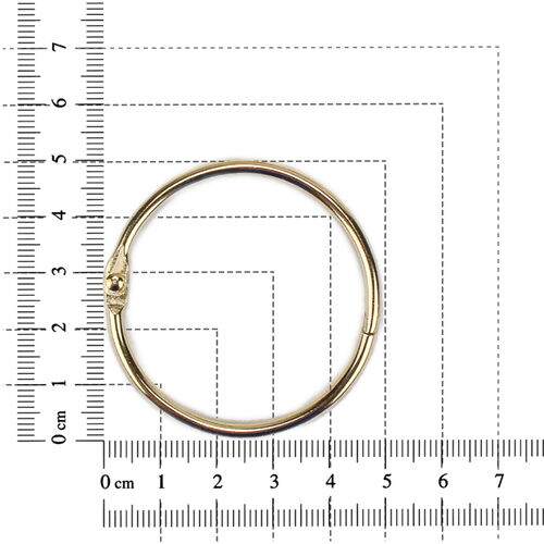 Argola de Metal Articulada 50 mm Ouro - Pct c/ 10 unidades