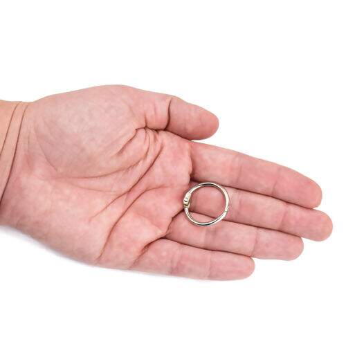 Argola de Metal Articulada 25 mm Niquelada - Pct c/ 10 unidades