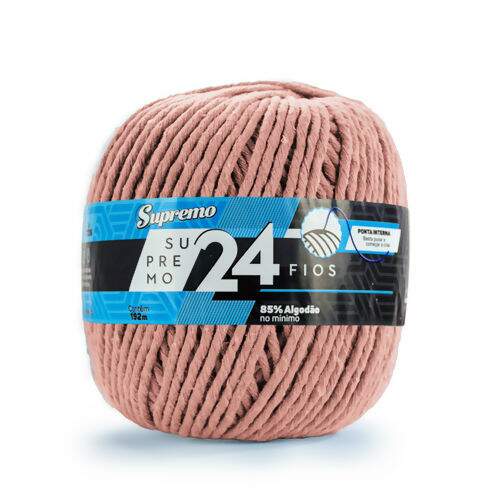 Barbante 24 Fios Supremo para Macramê e Crochê 192m 680g Cor:0361 - Salmão