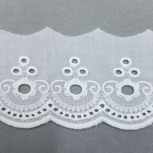 Bordado Inglês de Algodão 50 mm ArtePunto BA008 - Peça c/ 13,70 mt