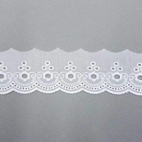 Bordado Inglês de Algodão 50 mm ArtePunto BA008 - Peça c/ 13,70 mt