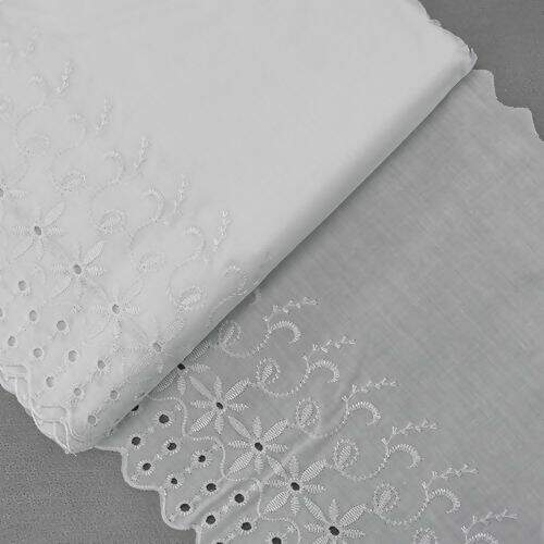 Bordado Inglês 25,0 cm Ref. BP020 Branco - Peça c/ 13,70 mt