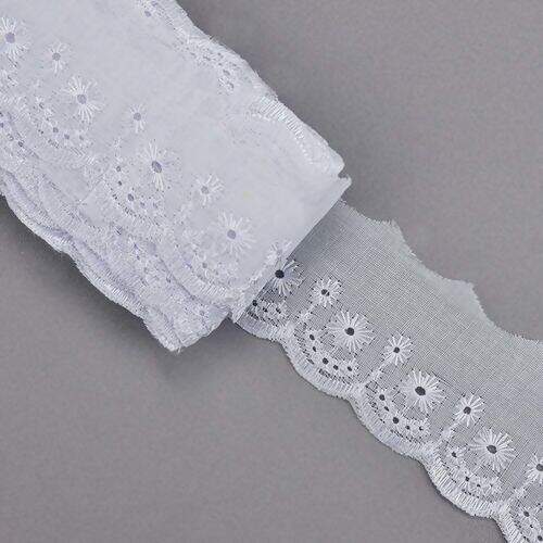 Bordado Inglês 50 mm BP089 Branco Kit 10 Peças de 13,70 mt