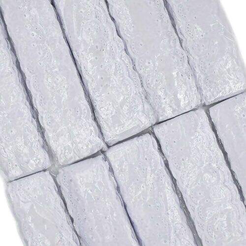 Bordado Inglês 50 mm BP089 Branco Kit 10 Peças de 13,70 mt