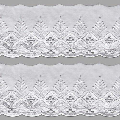 Bordado Inglês 7,0 cm Ref. BP027 Branco - Peça c/ 13,70 mt