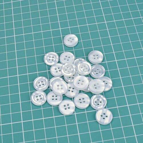 Botão de Camisa com 4 furos Perolado Nº 24 c/ 144 unidades