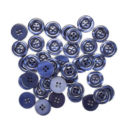 Botão de Camisa com 4 furos Perolado Nº 32 c/ 144 unidades Cor do Botão:Azul Marinho