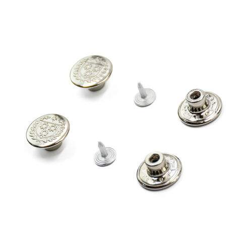 Botão Fixo Eberle Prata 17 mm (BT2.170.90.F) - Pct c/ 100 unidades