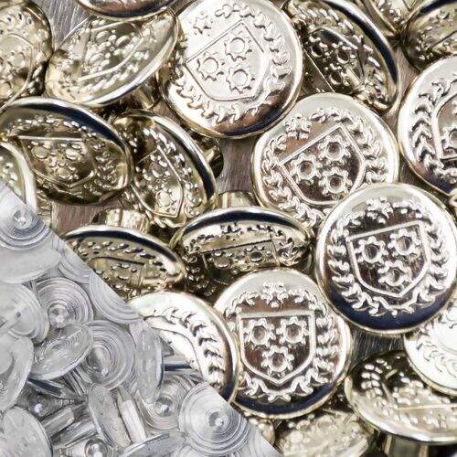 Botão Fixo Eberle Prata 17 mm (BT2.170.90.F) - Pct c/ 100 unidades