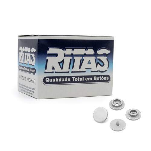 Botão de Pressão Plástico Ritas 10 mm Branco - Caixa c/ 200 unidades