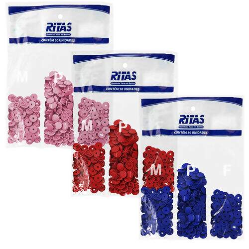Botão de Pressão Plástico Ritas 12mm - Pct c/ 50 unidades