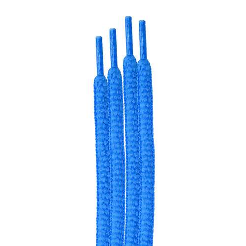 Cadarço de Tênis 1,20m Riscadinho Cores Lisas - 01 Par Cor:Azul Celeste