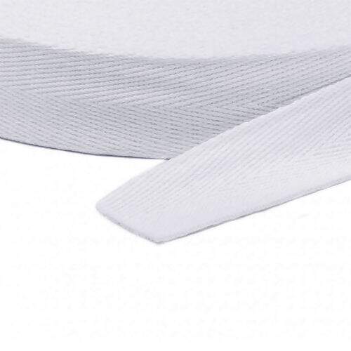 Cadarço Sarjado de Algodão 25 mm Ref.3125 Alvejado - Rolo c/ 25 mt