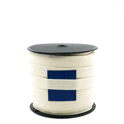 Cadarço Sarjado de Algodão 14 mm Ref. 3014 Cru - Rolo c/ 50 mt