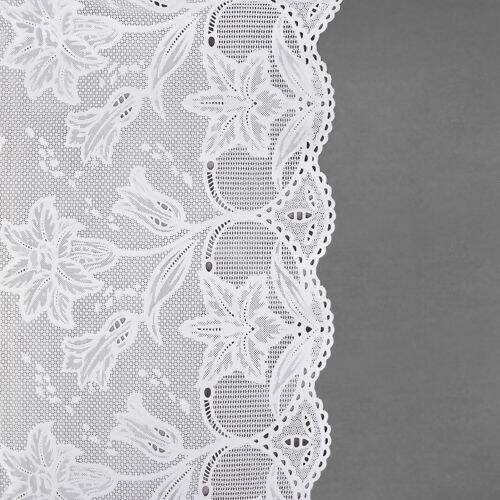 Caminho de Mesa Plástico Rendado 0,50m Largura - 1 Metro Cor: Serena Branco