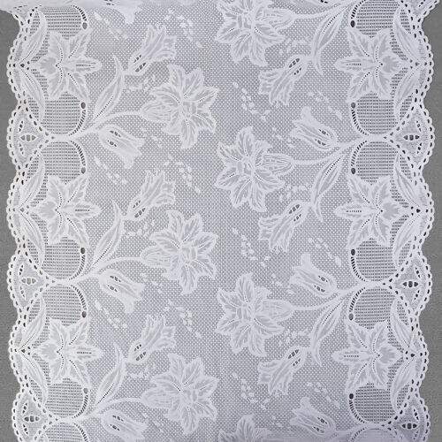 Caminho de Mesa Plástico Rendado 0,50m Largura - 1 Metro Cor: Serena Branco