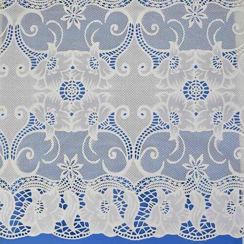 Caminho de Mesa Plástico Rendado 0,50m Largura - 1 Metro Cor: Aurora Branco