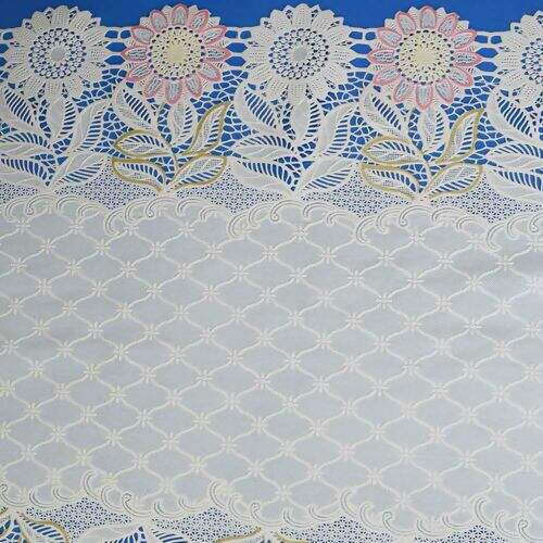 Caminho de Mesa Plástico Rendado 0,50m Largura - 1 Metro Cor: Girassol Color