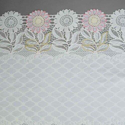 Caminho de Mesa Plástico Rendado 0,50m Largura - 1 Metro Cor: Girassol Color