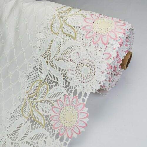 Caminho de Mesa Plástico Rendado 0,50m Largura - 1 Metro Cor: Girassol Color