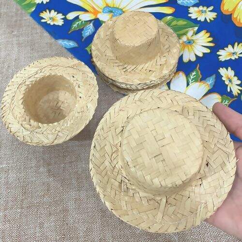 Chapéu de Palha Boneca 7cm - 01 Unidade