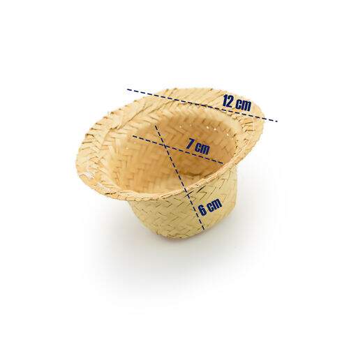 Chapéu de Palha Boneca 7cm - 01 Unidade