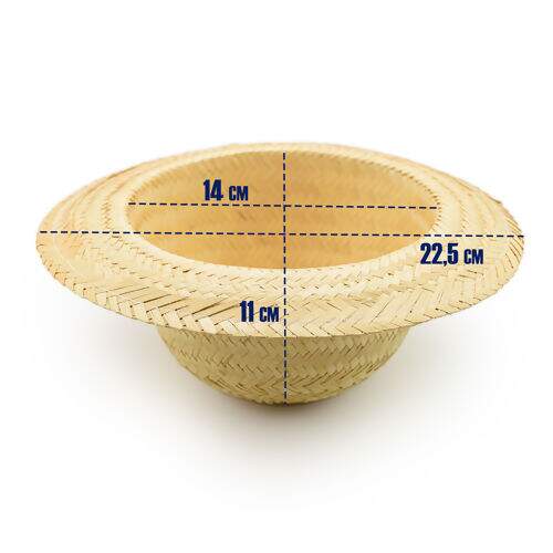 Chapéu de Palha Fofão 14cm - 01 Unidade