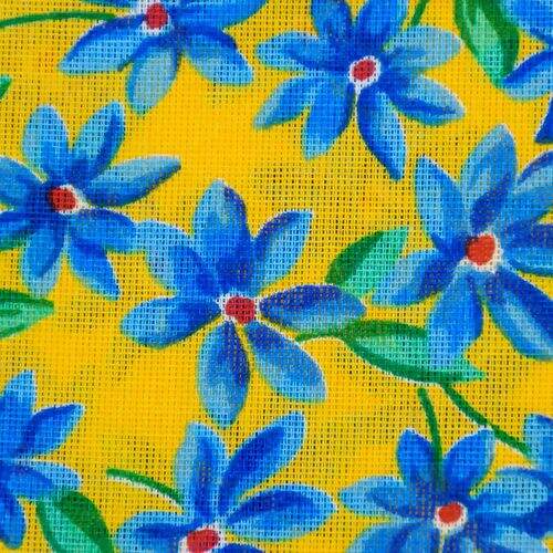 Tecido Chita de Algodão (Meio Metro) Ref. 2865V1 - Amarelo/Azul/Verde