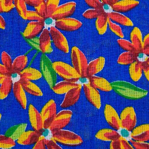 Tecido Chita de Algodão (Meio Metro) Ref. 2865V2 - Azul/Vermelho/Amarelo