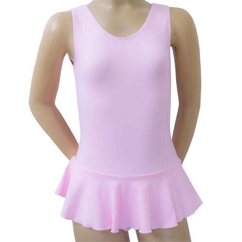 Collant de Ballet Decote Redondo com Saia Infantil - Rosa Tamanho do Collant de Ballet com Saia:Nº 10