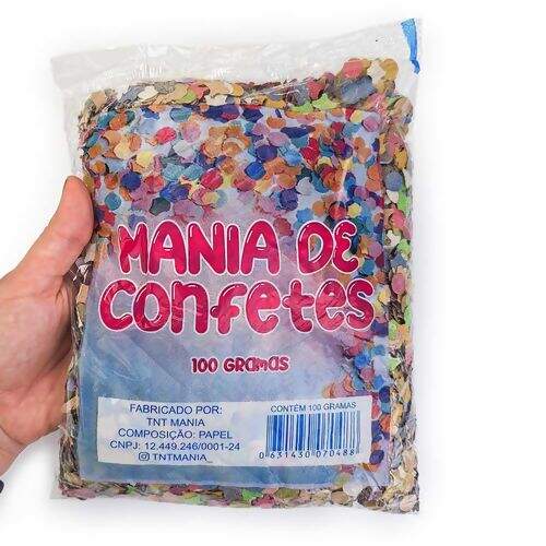 Confete Mania Carnaval Folia 100 Gramas - 1 Pacote