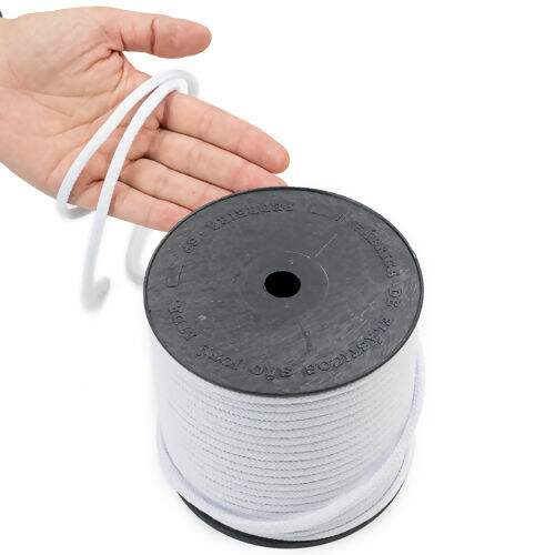 Cordão de Algodão 05 mm Ref. 3037 Branco - Rolo c/ 50 mt
