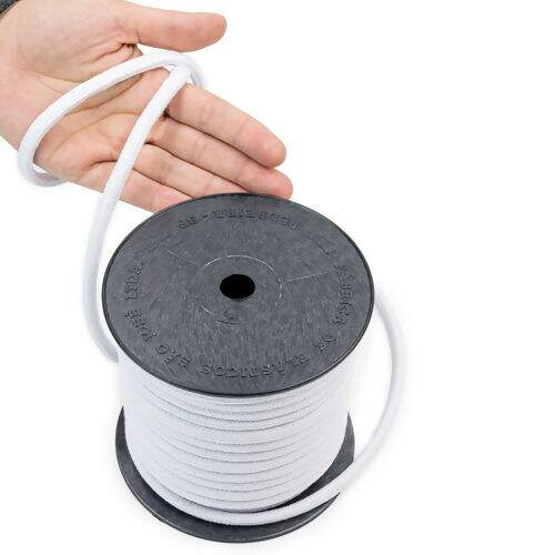 Cordão de Algodão 08 mm Ref. 3039 Branco - Rolo c/ 20 mt