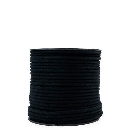 Cordão de Algodão 05 mm Ref. 3047 Preto - Rolo c/ 50 mt