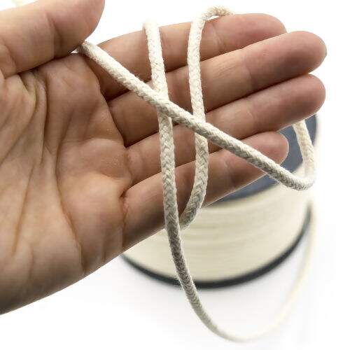 Cordão de Algodão 04 mm Ref. 3041 Cru - Rolo c/ 50 mt