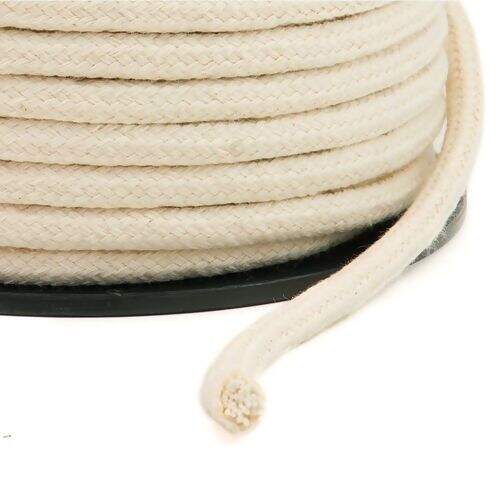 Cordão de Algodão 06 mm Ref. 3043 Cru - Rolo c/ 20 mt
