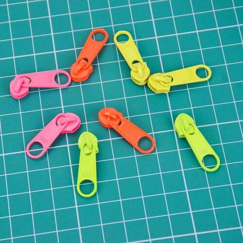 Cursor Neon sem Trava para Zíper de Nylon Nº 05 - Pct c/ 10 unidades