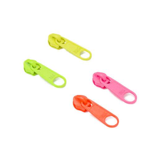 Cursor Neon sem Trava para Zíper de Nylon Nº 05 - Pct c/ 10 unidades