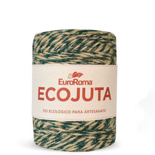 Barbante Ecojuta Euroroma - Rolo c/ 190 mt Cor da Ecojuta:0804 - Verde Musgo